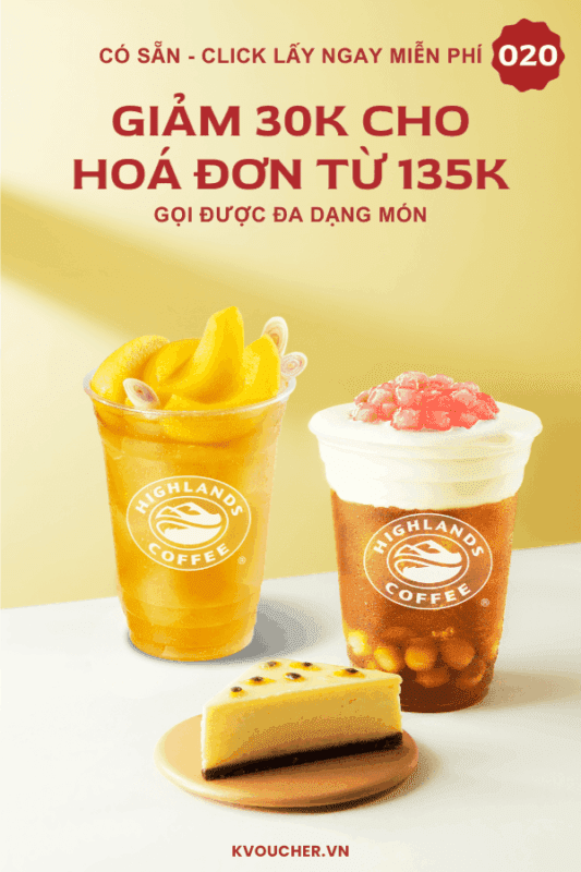 mã giảm giá highlands