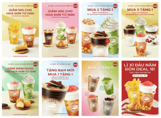 mã giảm giá highlands