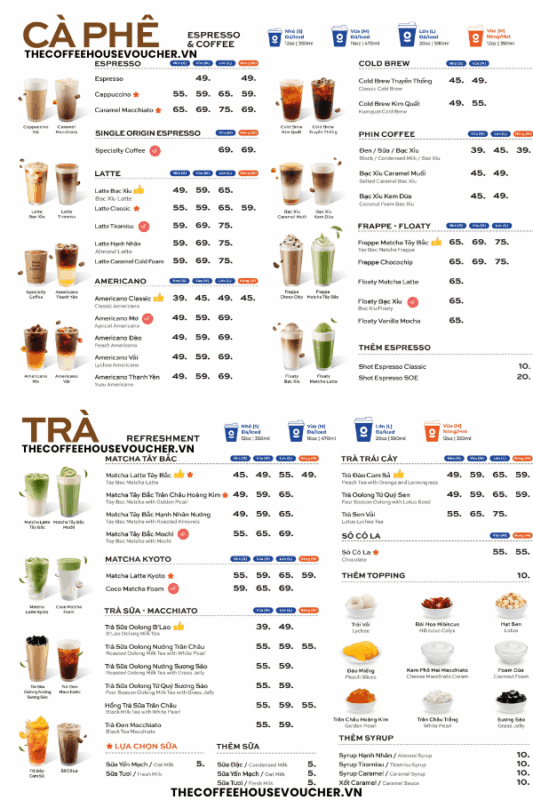 menu the coffee house