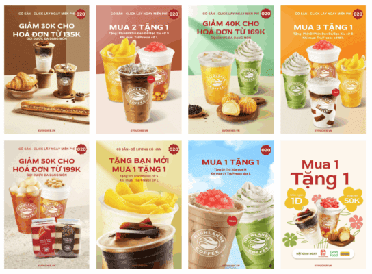 mã giảm giá highland