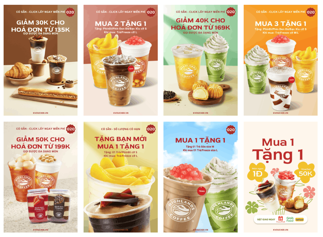 mã giảm giá highland