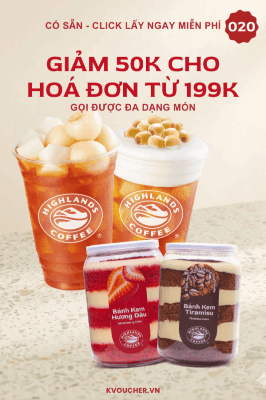 mã giảm giá highlands